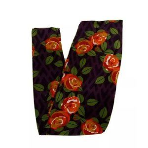 LuLaRoe Tall and Curvy Leggings in Purple Floral Pattern